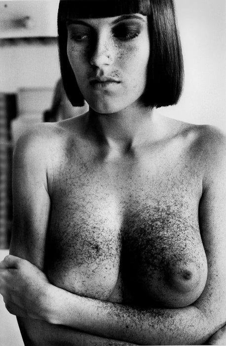 "Arielle After Haircut, Paris 1982" 16x20 Vintage Silver Gelatin Print by Helmut Newton-16x20 Vintage Silver Gelatin Print-Helmut Newton-Global Images Helmut Newton Photography