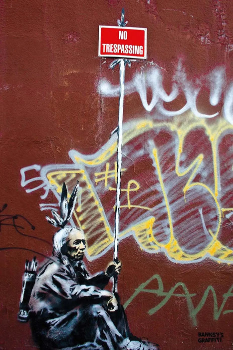 No Trespassing by Banksy's Graffiti