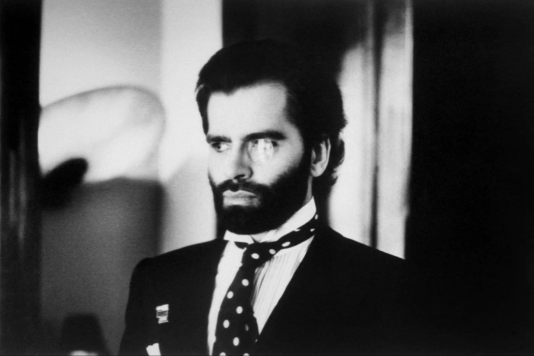 "Karl Lagerfeld, Paris 1973" 20x24 Vintage Silver Gelatin by Helmut Newton Photography-20x24 Vintage Silver Gelatin-Helmut Newton-Global Images Helmut Newton Photography