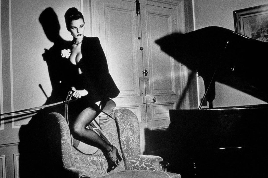 "Saddle II, Paris 1976" 20x24 Vintage Silver Gelatin Print by Helmut Newton-20x24 Vintage Silver Gelatin-Helmut Newton-Global Images Helmut Newton Photography