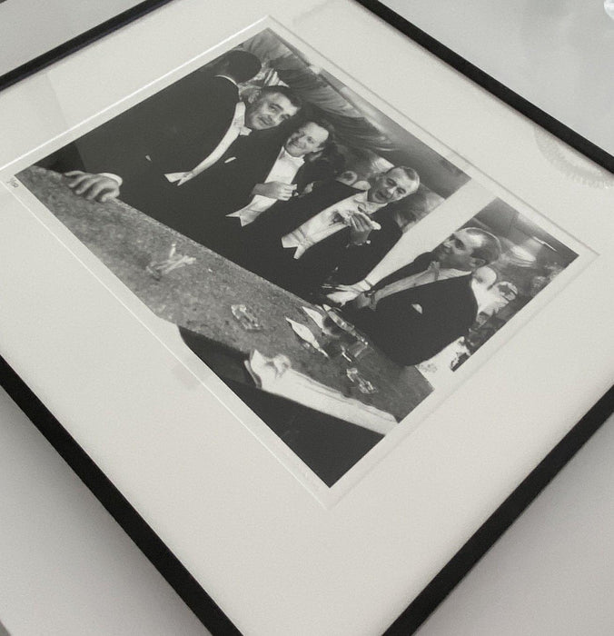 "Four King's of Hollywood" New Year at Romanoff's by Slim Aarons First Edition #1/150 Framed Silver Gelatin Fibre Print - Slim Aarons