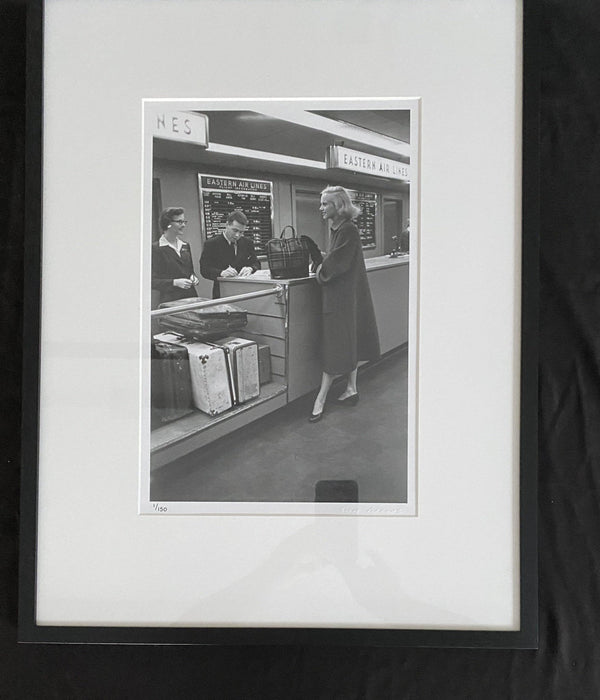 FRAMED Rare "Pulitzer Checks In" Estate Stamped Fibre Print Edition 1/150 by Slim Aarons (Inquire for Price) - Slim Aarons