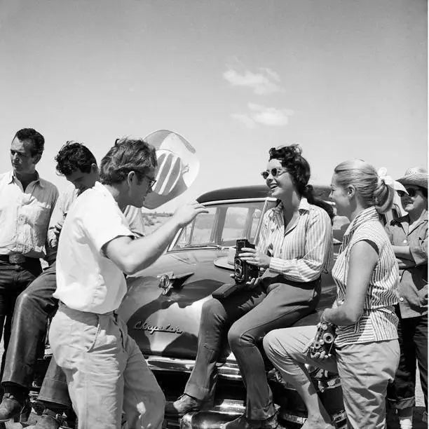 "Elizabeth Taylor And James Dean On Car" by Frank Worth