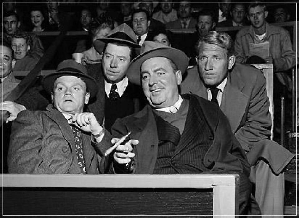 “James Cagney, Pat O'Brien, Spencer Tracy, Frank McHugh” by Frank Worth