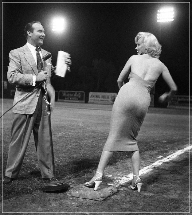 “Marilyn Monroe On Baseball Field” by Frank Worth