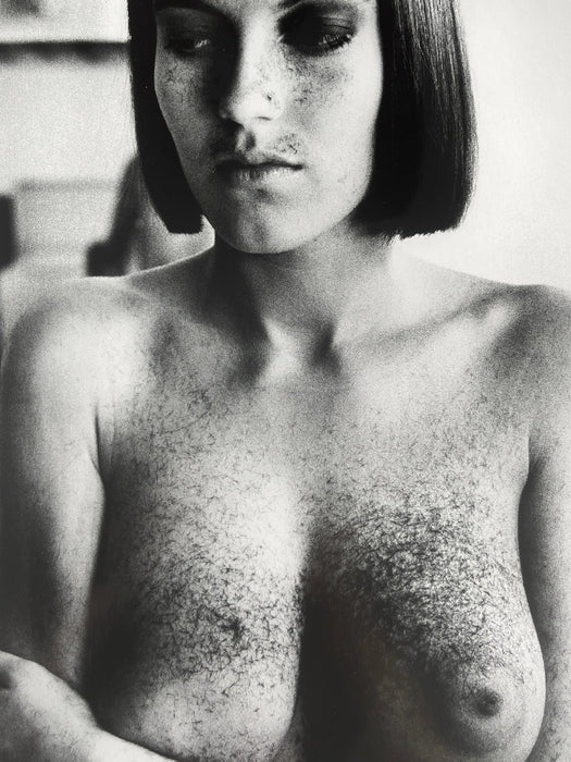 "Arielle After Haircut, Paris 1982" 16x20 Vintage Silver Gelatin Print by Helmut Newton-16x20 Vintage Silver Gelatin Print-Helmut Newton-Global Images Helmut Newton Photography