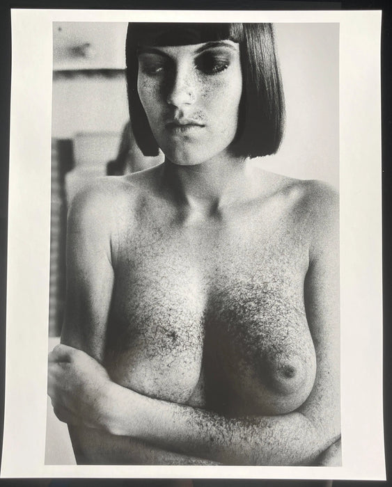 "Arielle After Haircut, Paris 1982" 16x20 Vintage Silver Gelatin Print by Helmut Newton-16x20 Vintage Silver Gelatin Print-Helmut Newton-Global Images Helmut Newton Photography