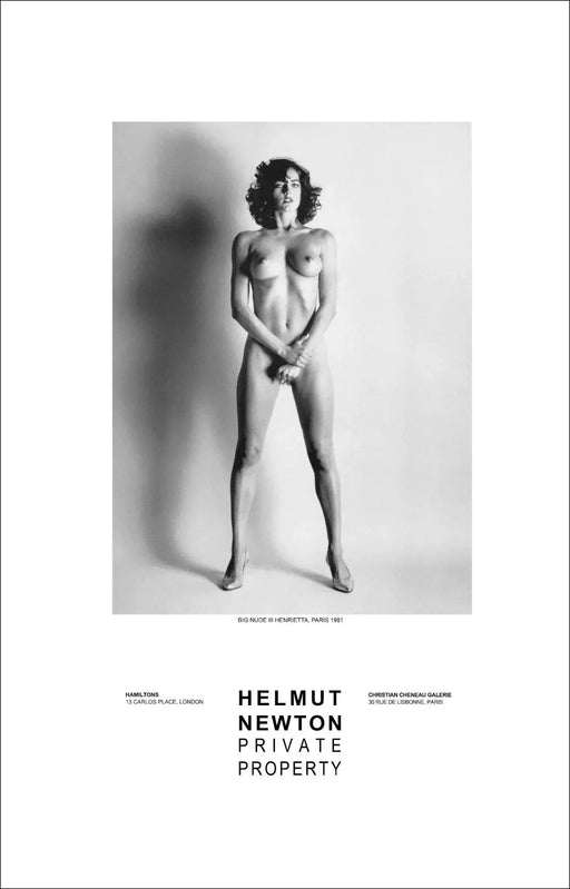 "Big Nude III, Henrietta Paris 1980" Vintage Poster by Helmut Newton