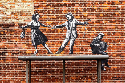 Bus Stop Dancers by Banksy's Graffiti
