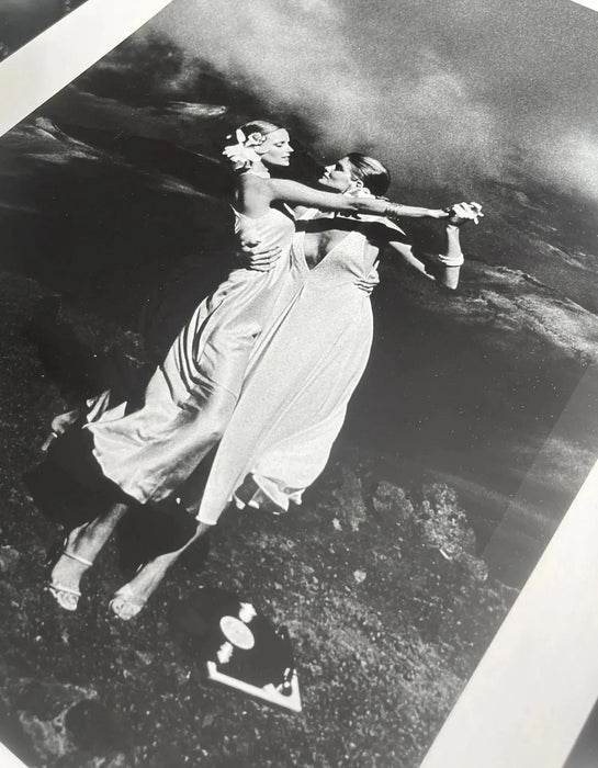 "Cheryl Tiegs and Rene Russo, Hawaii 1973" 16x20 Vintage Silver Gelatin Print by Helmut Newton