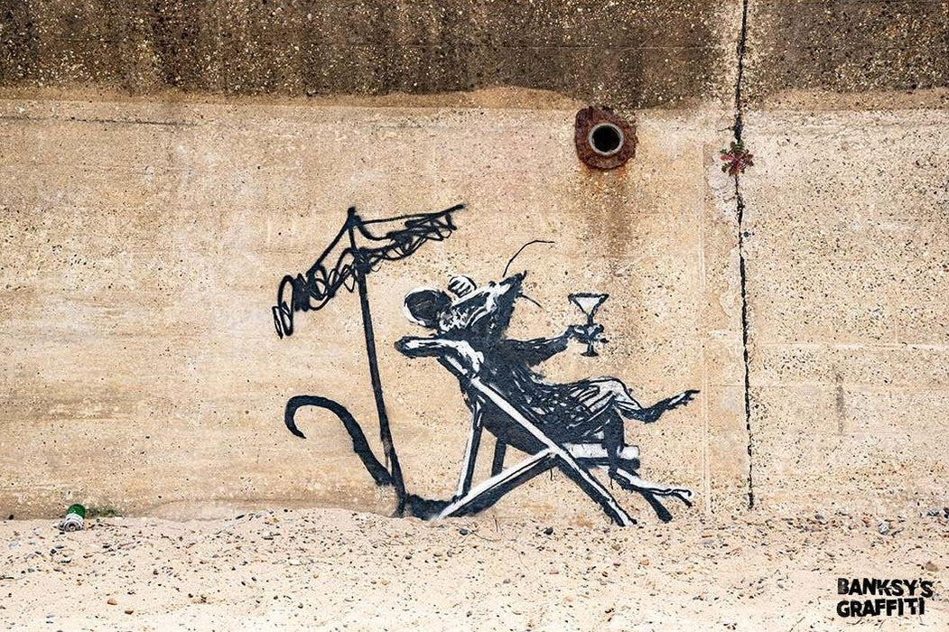 Cocktail Rat by Banksy's Graffiti