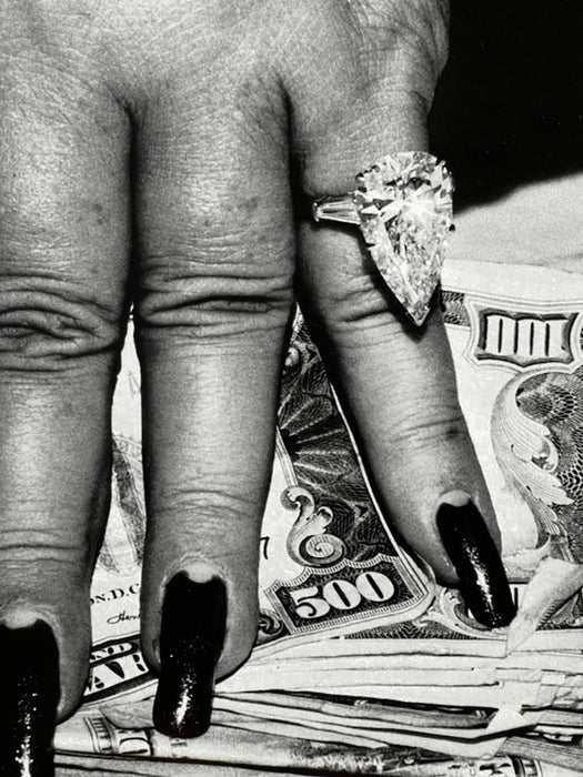 "Fat Hand with Dollars, Monte Carlo 1986" 16x20 Vintage Silver Gelatin Print by Helmut Newton-16x20 Vintage Silver Gelatin Print-Helmut Newton-Global Images Helmut Newton Photography