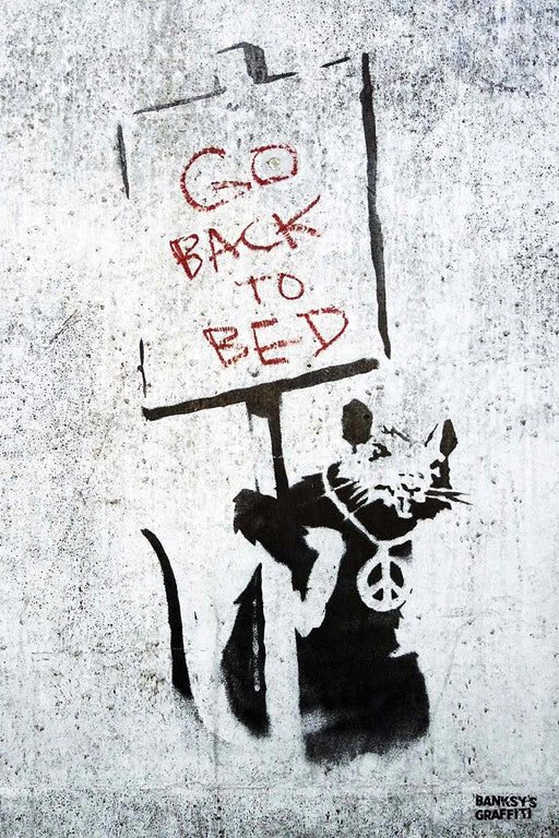 Go Back to Bed by Banksy's Graffiti