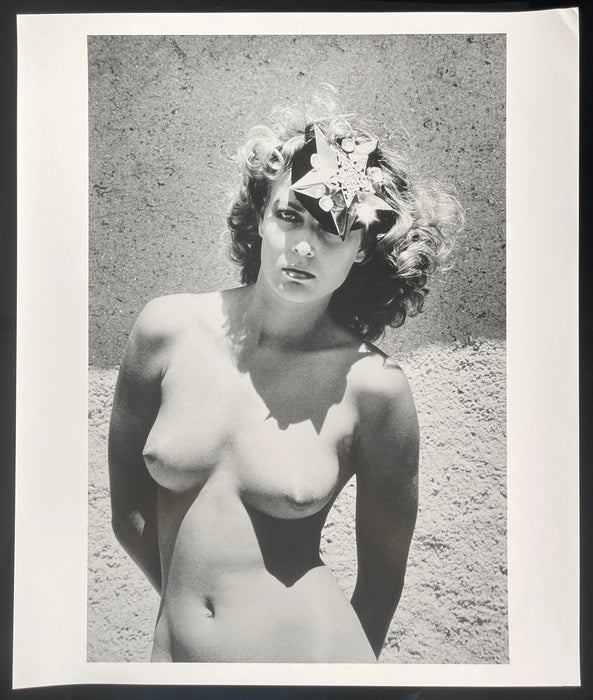 "Goddess In White Cap" by Helmut Newton 20x24 Vintage Silver Gelatin Print-20x24 Vintage Silver Gelatin Print-Helmut Newton-Global Images Helmut Newton Photography