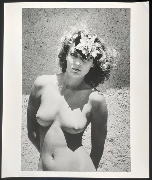 "Goddess In White Cap" by Helmut Newton 20x24 Vintage Silver Gelatin Print-20x24 Vintage Silver Gelatin Print-Helmut Newton-Global Images Helmut Newton Photography