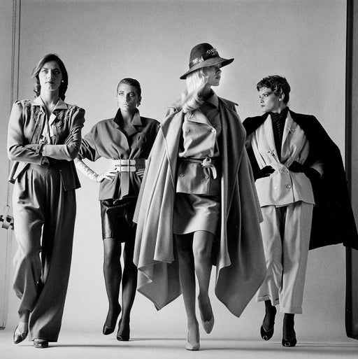 "Sie Kommen Dressed, Paris 1981" 20x24 Hand Signed Vintage Silver Gelatin Print by Helmut Newton (Inquire for Price)-20x24 Signed Vintage Silver Gelatin Print-Helmut Newton-Global Images Helmut Newton Photography