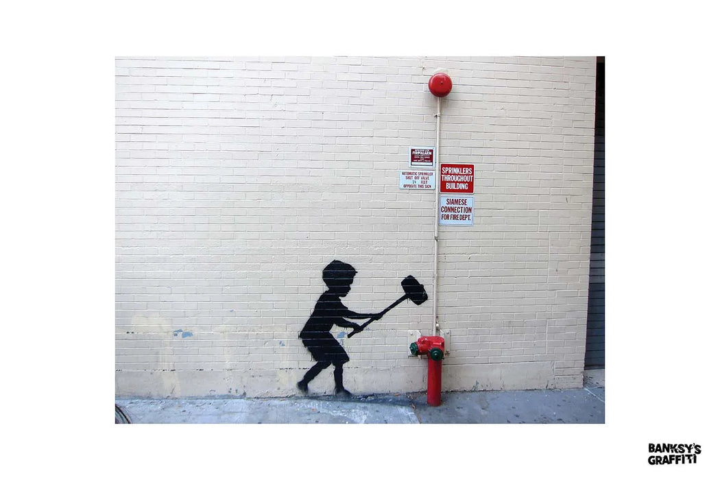 Hammer Boy Manhattan, 2020 by Banksy's Graffiti