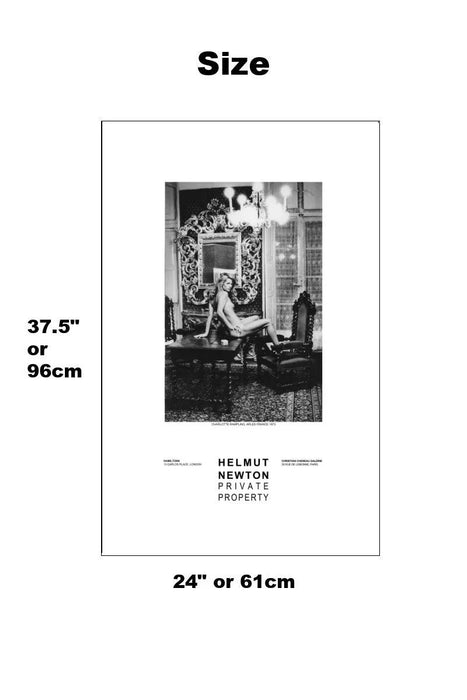 "Charlotte Rampling, Arles France" Vintage Poster by Helmut Newton
