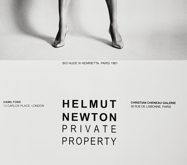 "Big Nude III, Henrietta Paris 1980" Vintage Poster by Helmut Newton