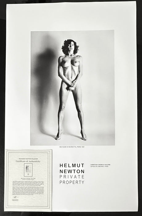 "Big Nude III, Henrietta Paris 1980" Vintage Poster by Helmut Newton