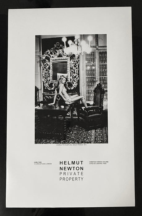 "Charlotte Rampling, Arles France" Vintage Poster by Helmut Newton