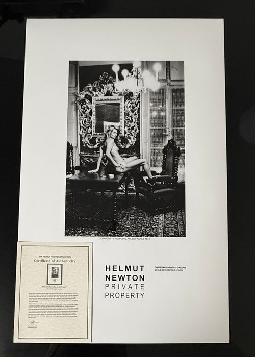 "Charlotte Rampling, Arles France" Vintage Poster by Helmut Newton