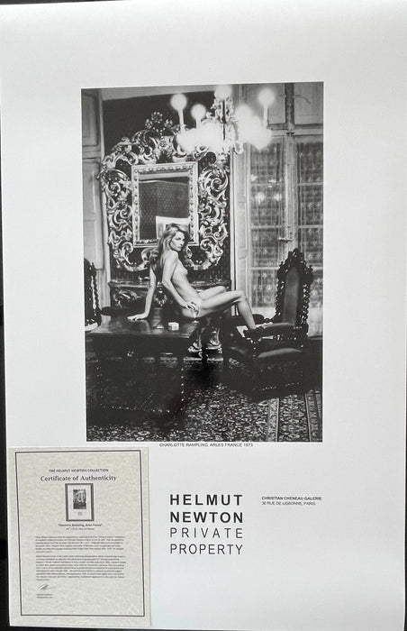 "Charlotte Rampling, Arles France" Vintage Poster by Helmut Newton