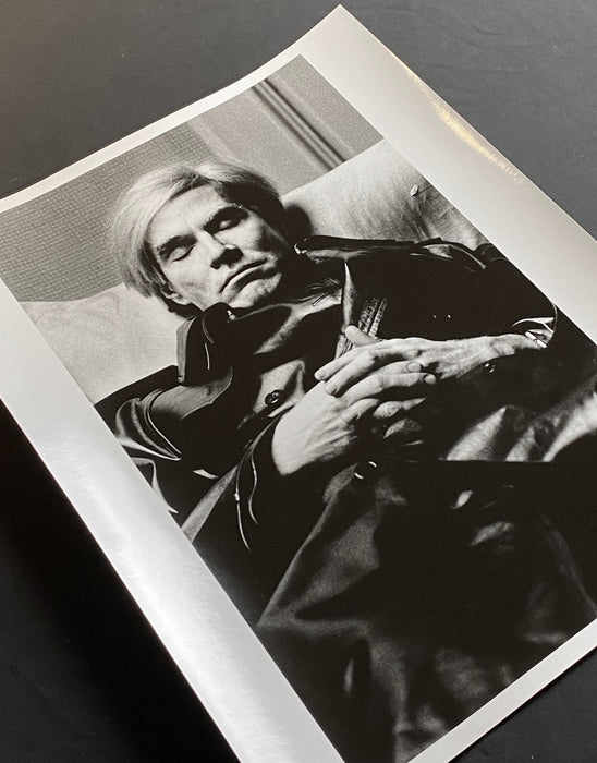 "Andy Warhol Sleeping" 16x20 Vintage Silver Gelatin Print by Helmut Newton