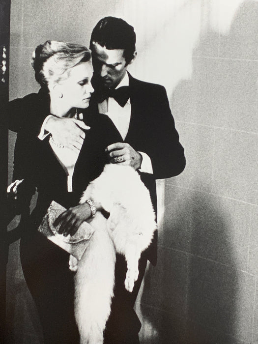 'Woman and Fur Kissing, French Vogue 1975" by Helmut Newton 16x20 Vintage Silver Gelatin Print