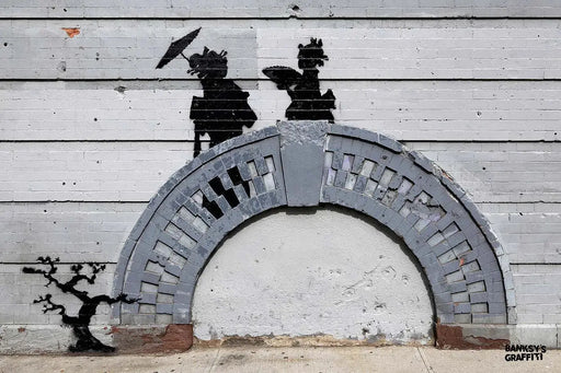 Japanese Ladies by Banksy's Graffiti