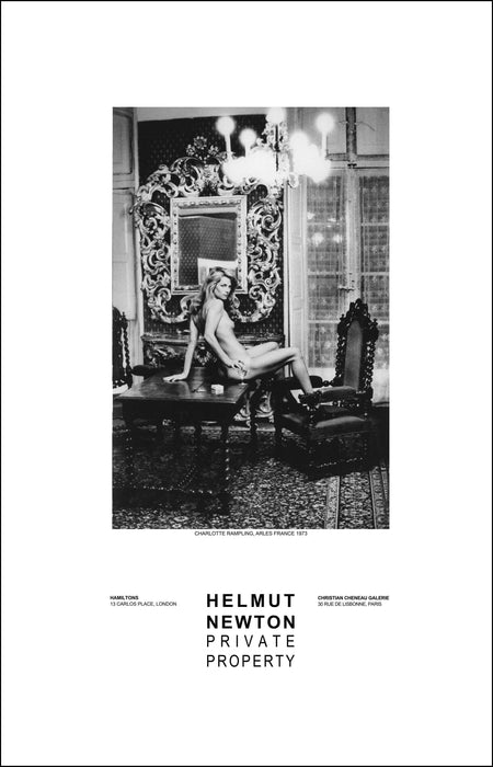 "Charlotte Rampling, Arles France" Vintage Poster by Helmut Newton