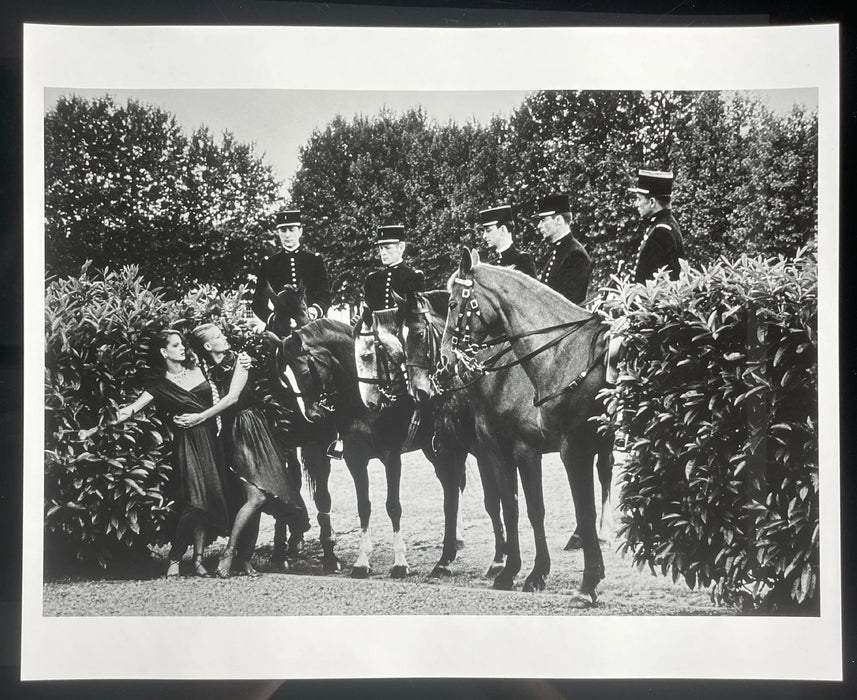 "Le Cadre Noir De Saumur, France 1980" 16x20 Vintage Silver Gelatin Print by Helmut Newton-16x20 Vintage Silver Gelatin Print-Helmut Newton-Global Images Helmut Newton Photography