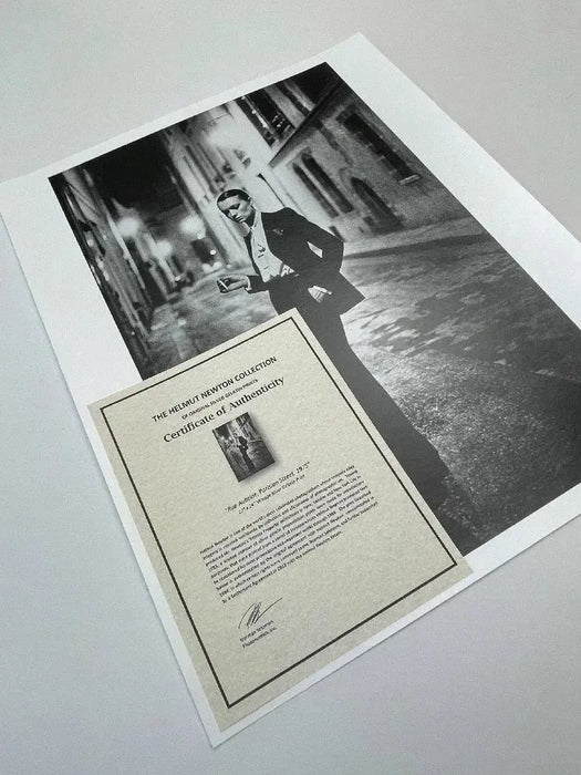 "Rue Aubriot, Parisian Street 1975" 20x24 Vintage Silver Gelatin Print by Helmut Newton Photography