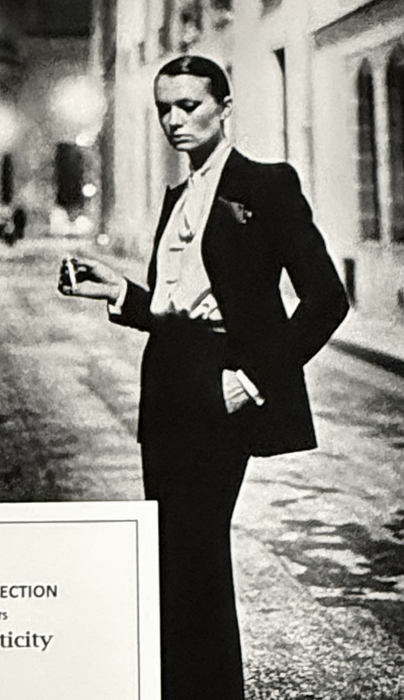 "Rue Aubriot, Paris 1975" by Helmut Newton Hand Signed Vintage Silver Gelatin Print with Estate Copyright Stamp