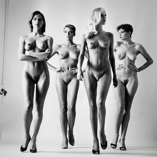 "Sie Kommen Nude, Paris 1981" 20x24 Hand Signed Vintage Silver Gelatin Print by Helmut Newton (Inquire for Price)
