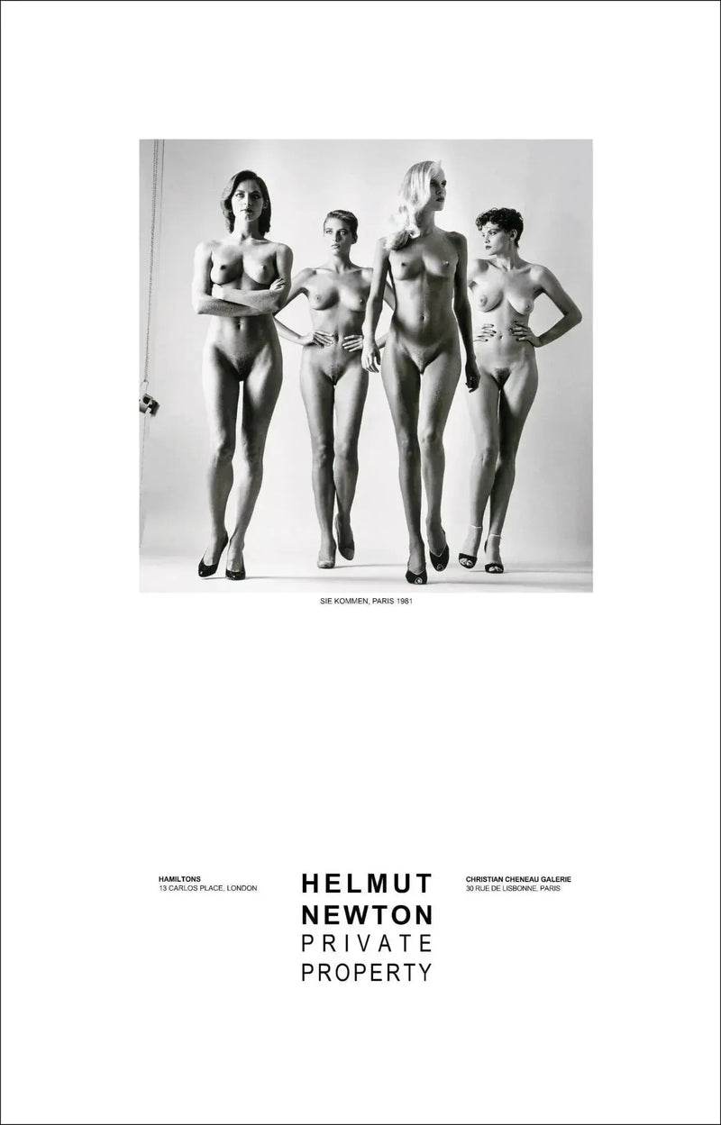"Sie Kommen Nude, Paris 1981" Vintage Poster by Helmut Newton