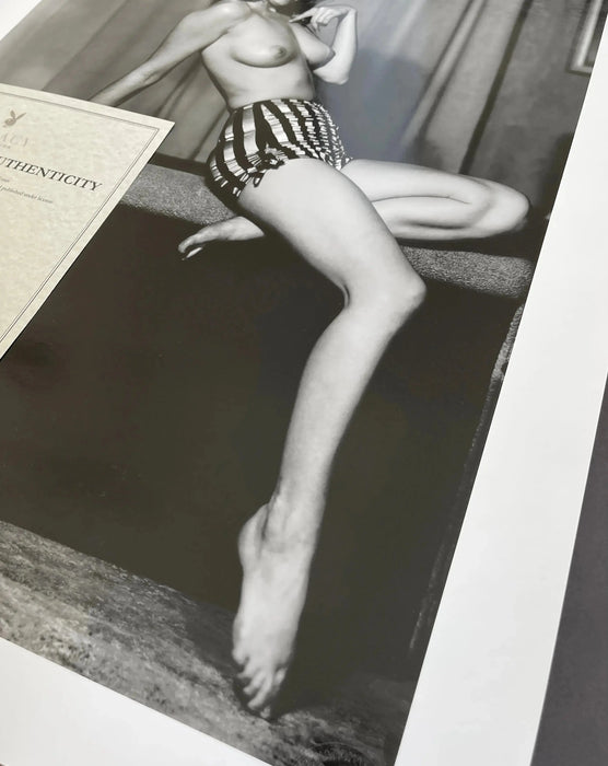 “The Nude Marilyn II” 20x24 Silver Gelatin Print by Earl Moran Signed By Hugh Hefner - Global Images USA