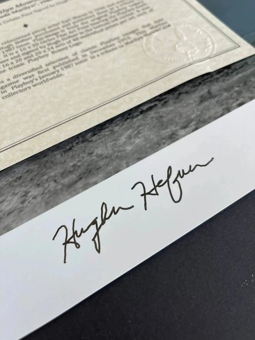 “The Nude Marilyn II” 20x24 Silver Gelatin Print by Earl Moran Signed By Hugh Hefner - Global Images USA