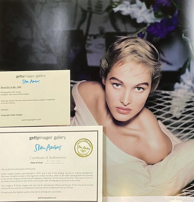 "Ursula Andress" by Slim Aarons 16x16 Unframed Getty Images C-print