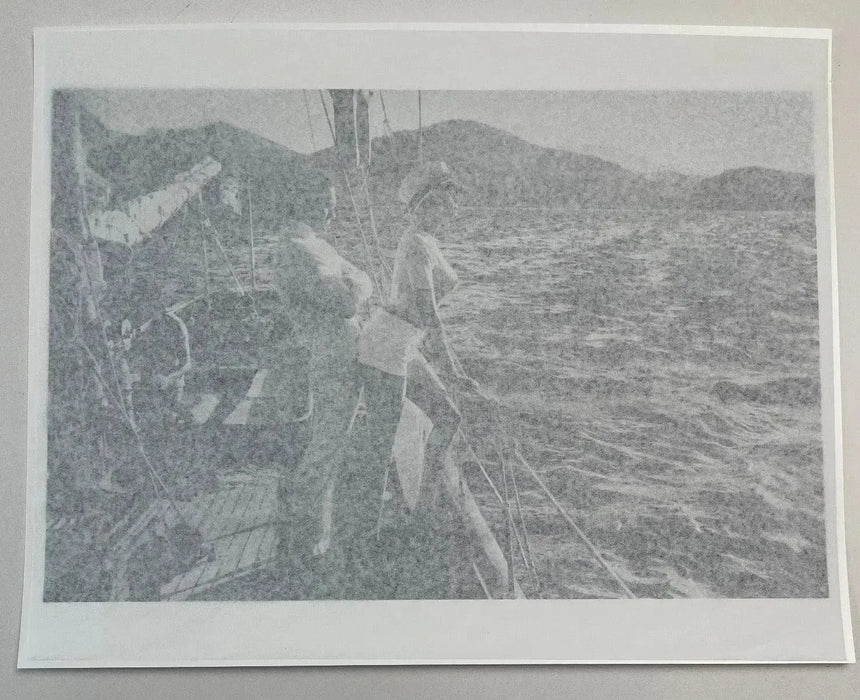 "Winnie On Deck, Cannes 1975" 16x20 Vintage Silver Gelatin Print by Helmut Newton - Global Images USA