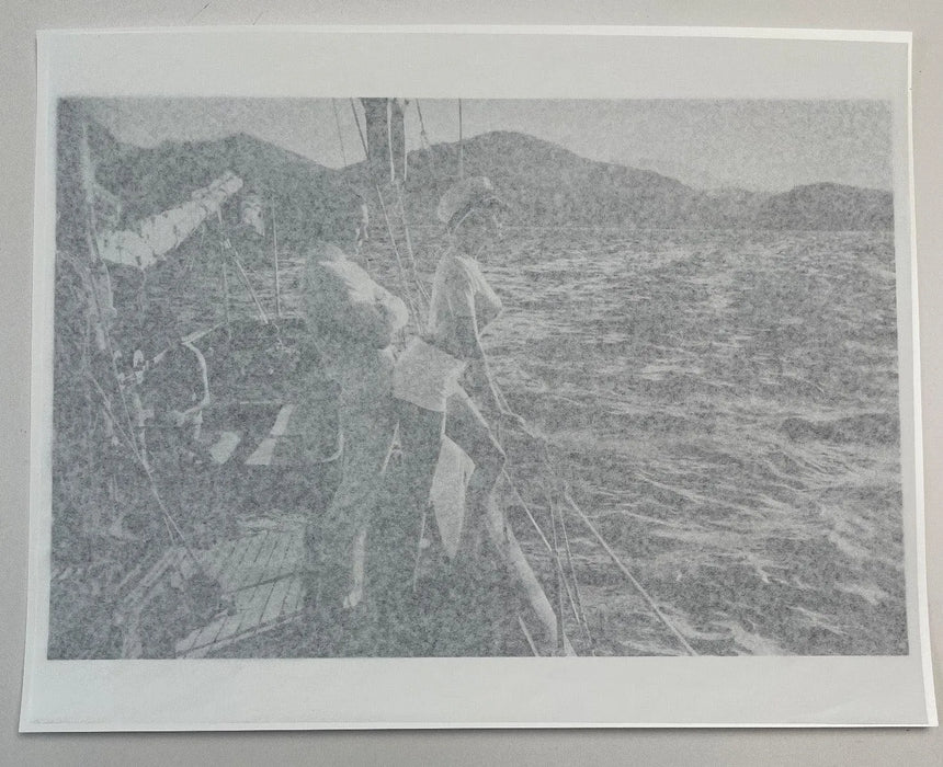 "Winnie On Deck Cannes, 1975" 20x24 Vintage Silver Gelatin by Helmut Newton Photography