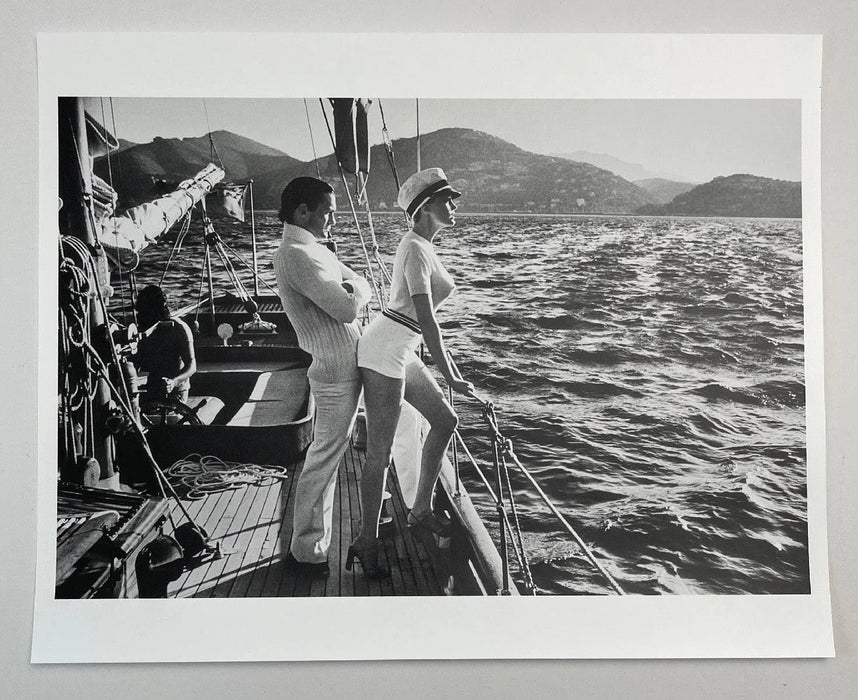 "Winnie On Deck Cannes, 1975" 20x24 Vintage Silver Gelatin by Helmut Newton Photography