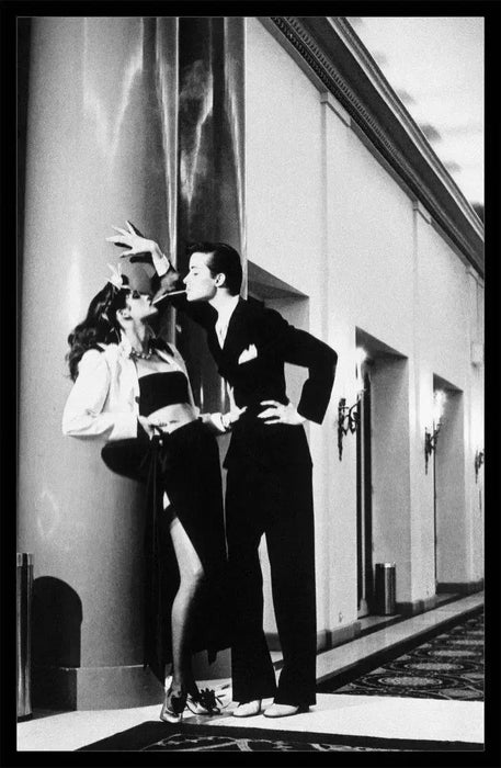 "Woman Into Man" 20x24 Vintage Silver Gelatin Print by Helmut Newton