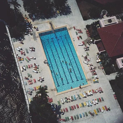 "Boca Raton" By Slim Aarons 20x20 Framed C-print