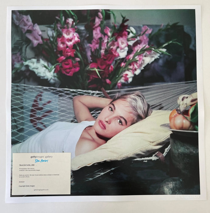 "Bond Girl To Be, Ursula Andress" by Slim Aarons 20x20 Unframed Getty Images C-print
