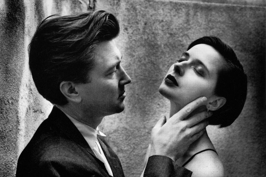 "David Lynch and Isabella Rossellini, Los Angeles 1988" 16x20 Vintage Silver Gelatin Print by Helmut Newton Photography