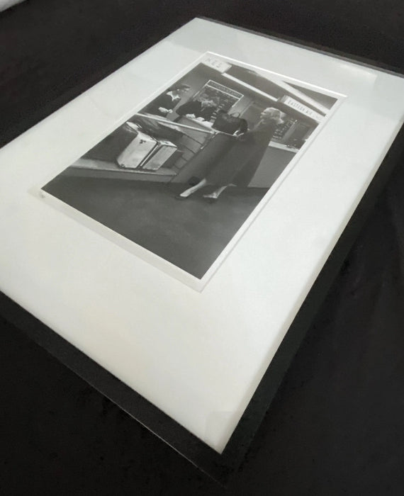 FRAMED Rare "Pulitzer Checks In" Estate Stamped Fibre Print Edition 1/150 by Slim Aarons