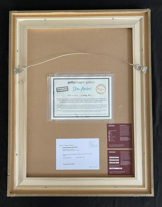 FRAMED Rare "Pulitzer Checks In" Estate Stamped Fibre Print Edition 1/150 by Slim Aarons
