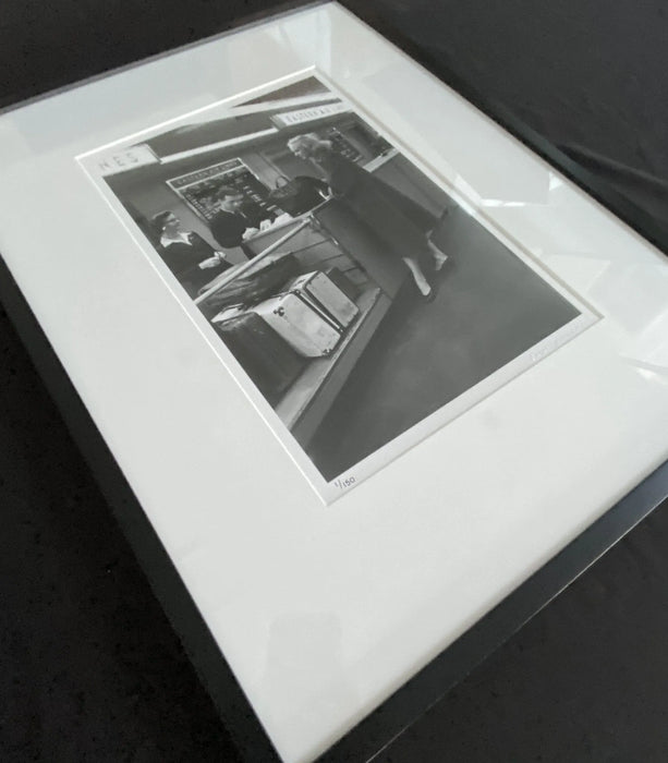 FRAMED Rare "Pulitzer Checks In" Estate Stamped Fibre Print Edition 1/150 by Slim Aarons