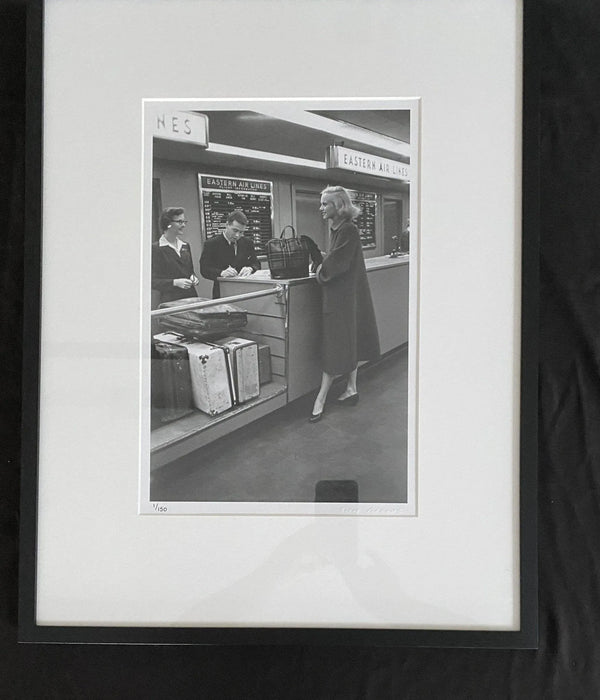FRAMED Rare "Pulitzer Checks In" Estate Stamped Fibre Print Edition 1/150 by Slim Aarons
